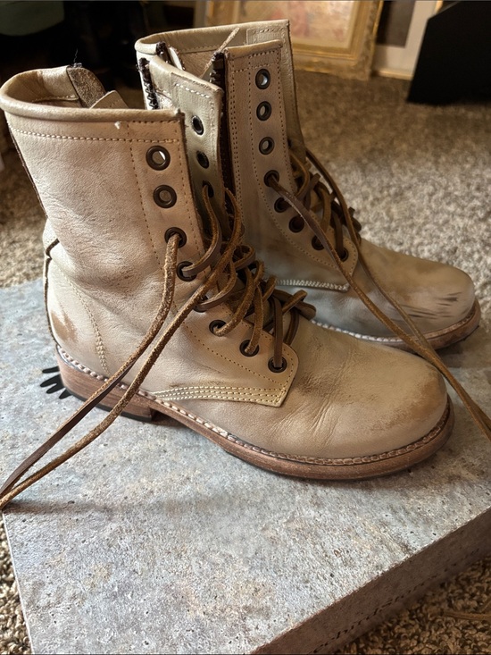 Freebird by Steven Shoes - Freebird by Steven Tan Leather Combat Boots